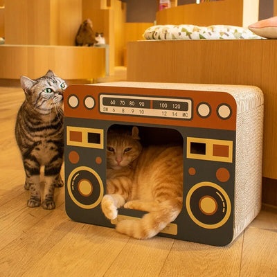 Corrugated Cardboard Scraper Cute Cat Bed