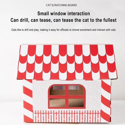 Cardboard Cat House Christmas Outdoor Cat House