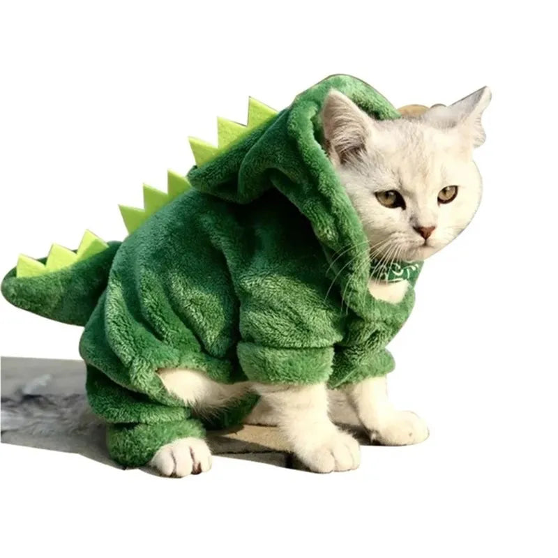 Cat Clothes Puppy Dog Cat Funny Dinosaur Costume