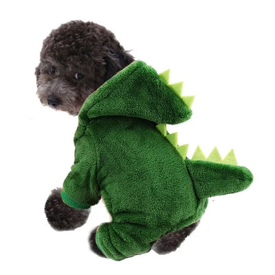 Cat Clothes Puppy Dog Cat Funny Dinosaur Costume