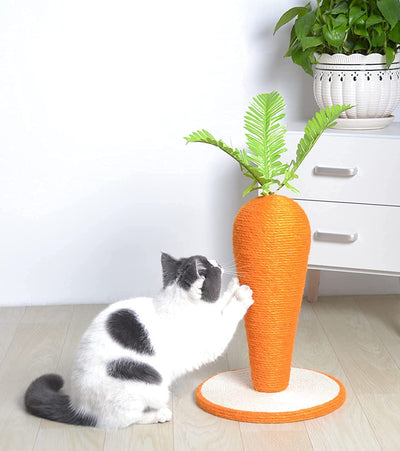 Cat Scratchers for Indoor Cats, Durable Mini Cat Tree|Kitten and Cat Scratching Post with Natural Sisal Rope, Cat Scratch Toy|Cat Nail Scratcher, Cat Pole, Carrot