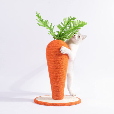 Cat Scratchers for Indoor Cats, Durable Mini Cat Tree|Kitten and Cat Scratching Post with Natural Sisal Rope, Cat Scratch Toy|Cat Nail Scratcher, Cat Pole, Carrot