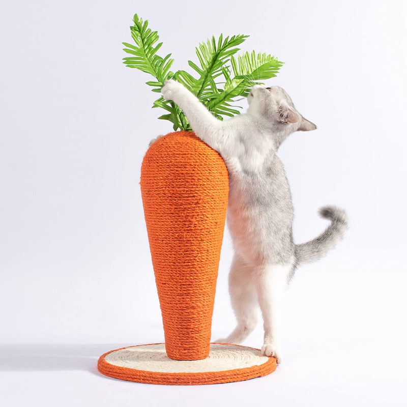 Cat Scratchers for Indoor Cats, Durable Mini Cat Tree|Kitten and Cat Scratching Post with Natural Sisal Rope, Cat Scratch Toy|Cat Nail Scratcher, Cat Pole, Carrot