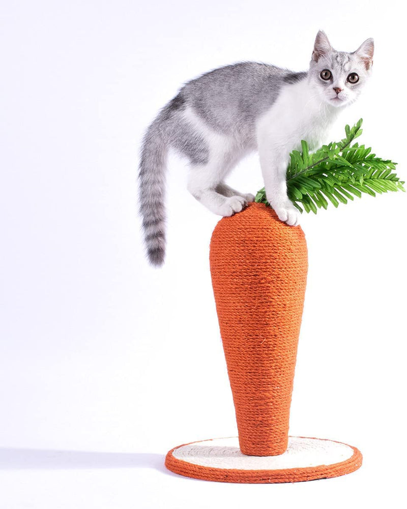 Cat Scratchers for Indoor Cats, Durable Mini Cat Tree|Kitten and Cat Scratching Post with Natural Sisal Rope, Cat Scratch Toy|Cat Nail Scratcher, Cat Pole, Carrot